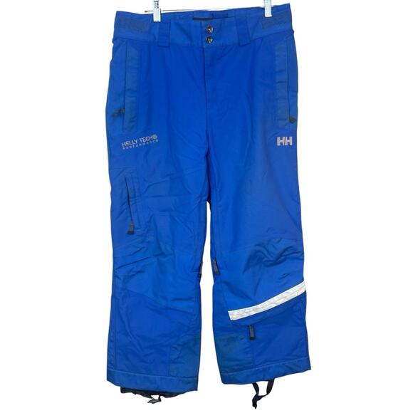 Helly Hansen Helly Tech Performance Lined Snow Pants sz M Royal Blue Insulated